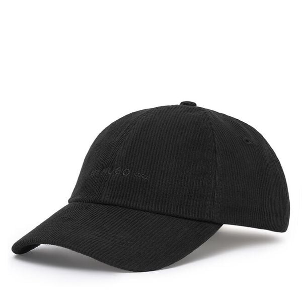 Czapka z daszkiem HUGO. Czarne czapki i kapelusze męskie Hugo, bez wzorów. Za 179.99 zł.