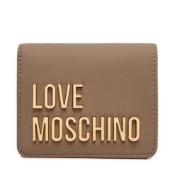 Portfel LOVE MOSCHINO. Brązowe portfele damskie Love Moschino, bez wzorów. Za 399.99 zł.