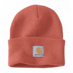 Czapka zimowa Carhartt Acrylic Watch Hat. Brązowe czapki i kapelusze damskie Carhartt, na zimę, bez wzorów, sportowe. Za 82.00 zł.