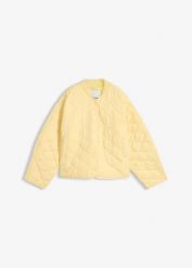 Kurtka pikowana oversize. Żółte kurtki damskie bonprix, bez wzorów, bez kaptura. Za 147.99 zł.
