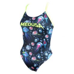 Turbo Damski Kostium Kąpielowy Sea Medusa – Czarny, Rozmiar 40. Czarne kostiumy jednoczęściowe damskie TURBO, bez wzorów, sportowe, do pływania. Za 687.51 zł.