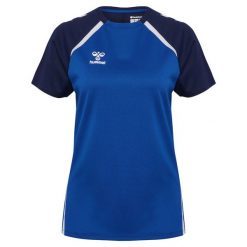 Damski jersey Hummel Lead 2.0. Niebieskie koszulki sportowe damskie Hummel, bez wzorów, z jersey, sportowe, bez kołnierzyka. Za 170.00 zł.