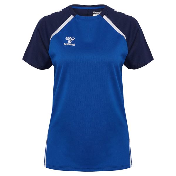 Damski jersey Hummel Lead 2.0. Niebieskie koszulki sportowe damskie Hummel, bez wzorów, z jersey, sportowe, bez kołnierzyka. Za 170.00 zł.