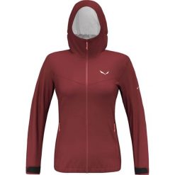 Kurtka przeciwdeszczowa damska Salewa Puez Aqua 4 PTX 2.5L Jacket. Czerwone kurtki sportowe damskie Salewa, l, bez wzorów, bez kaptura, trekkingowe. Za 576.70 zł.