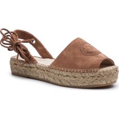 Espadryle EVA MINGE - EM-14-05-000101 804. Brązowe klapki damskie marki Eva Minge, bez wzorów, ze skóry ekologicznej. Za 399.00 zł.