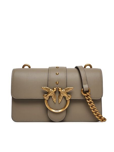 PINKO Torebka Love One Mini ST.CL Al 25-26 PLTT 105856 A0F1 Szary. Szare listonoszki damskie Pinko, bez wzorów, ze skóry, bez dodatków. Za 1,199.00 zł.