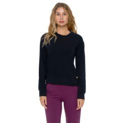 Bluza zimowa Leone 1947 Never Without Damen z Rundhalsausschnitt. Czarne bluzy damskie LEONE 1947 APPAREL, na zimę, bez wzorów, z bawełny, bez kaptura. W wyprzedaży za 147.35 zł.