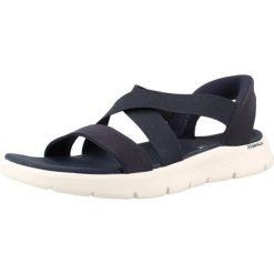 Sandały SKECHERS GO WALK FLEX SANDAL GLIMM Niebieski. Niebieskie sandały damskie Skechers, bez wzorów, z materiału, bez obcasa, bez zapięcia. Za 233.99 zł.