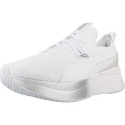 Buty damskie PUMA Softride Sabrina Polished Chrome. Białe obuwie sportowe damskie Puma, bez wzorów, z gumy, na fitness i siłownię. Za 339.99 zł.