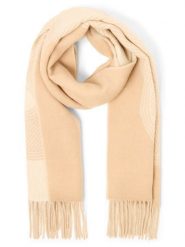 BOSS szalik tkany - Vianna Kobiety biały|beżowy, ONE SIZE. Białe szaliki i chusty damskie Boss, bez wzorów, z wełny. Za 449.95 zł.