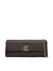 Calvin Klein Torebka Emblem Hw Pebble Clutch LV04F3740G Brązowy. Brązowe torebki do ręki damskie Calvin Klein, bez wzorów, ze skóry, wizytowe, bez dodatków. Za 489.99 zł.