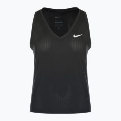 Tank top tenisowy damski Nike Court Dri-Fit Victory Tank. Białe koszulki sportowe damskie Nike, m, bez wzorów, bez kołnierzyka, bez ramiączek, tenisowe, dri-fit (nike). Za 179.99 zł.