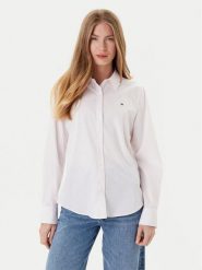 Tommy Hilfiger Koszula Ess WW0WW47169 Różowy Regular Fit. Czerwone bluzki damskie Tommy Hilfiger, bez wzorów, z bawełny, bez kołnierzyka, bez ramiączek. Za 239.99 zł.
