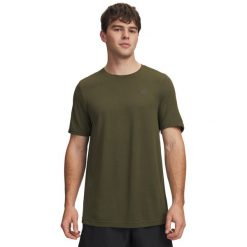 Koszulka Under Armour Vanish Seamless Ss Dorośli. Czarne koszulki sportowe męskie Under Armour, s, bez wzorów, z materiału, bez kołnierzyka, bez ramiączek, na fitness i siłownię. Za 273.99 zł.
