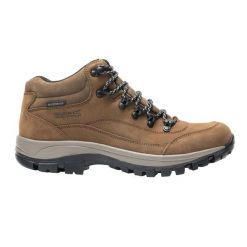 Męskie skórzane buty trekkingowe Bayton Mid. Brązowe trekkingi męskie Regatta, przed kolano, trekkingowe. Za 695.00 zł.