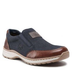 Półbuty Rieker. Niebieskie półbuty na co dzień męskie Rieker, bez zapięcia. Za 199.99 zł.