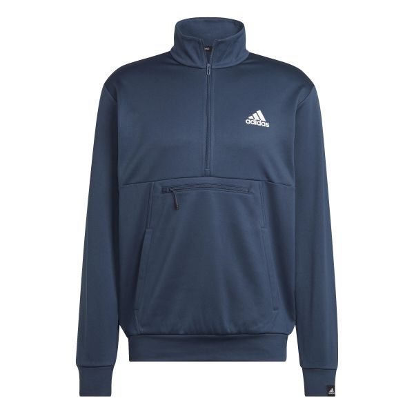 Bluza z małym logo adidas Aeroready Game and Go. Niebieskie bluzy męskie Adidas, s, bez wzorów, bez kaptura, na fitness i siłownię. W wyprzedaży za 230.60 zł.