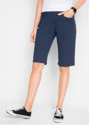 Bermudy ze stretchem (2 pary). Białe szorty damskie bonprix, bez wzorów, z jeansu. Za 179.99 zł.