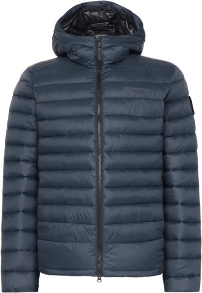 Kurtka puchowa Didriksons Mauro. Niebieskie kurtki męskie Didriksons, na zimę, uniwersalny, bez wzorów, z materiału, eleganckie, bez kaptura. Za 649.00 zł.