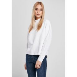 Bluza damska Urban Classics oversized high neck crew (grandes tailles). Białe bluzy damskie Urban Classics, bez wzorów, bez kaptura. Za 206.00 zł.