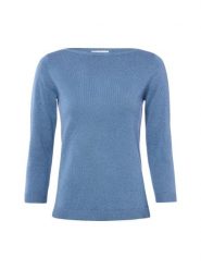 Brookshire Sweter z dzianiny Kobiety Bawełna niebieski, XXXL. Niebieskie swetry damskie brookshire, bez wzorów, z bawełny, eleganckie, bez kołnierzyka, bez ramiączek, bez kaptura. Za 79.95 zł.