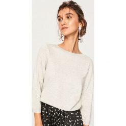 Lekki sweter z brokatową nitką - Jasny szar. Szare swetry damskie Reserved. Za 59.99 zł.