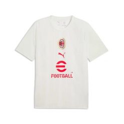 Koszulka przedmeczowa AC Milan 2026/27. Szare koszulki sportowe męskie Puma, s, bez wzorów, z materiału, bez kołnierzyka, bez ramiączek, do piłki nożnej. Za 283.50 zł.