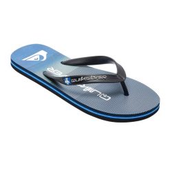 Japonki plażowe męskie Quiksilver Molokai Massive. Brązowe buty sportowe męskie Quiksilver, bez zapięcia. Za 39.99 zł.