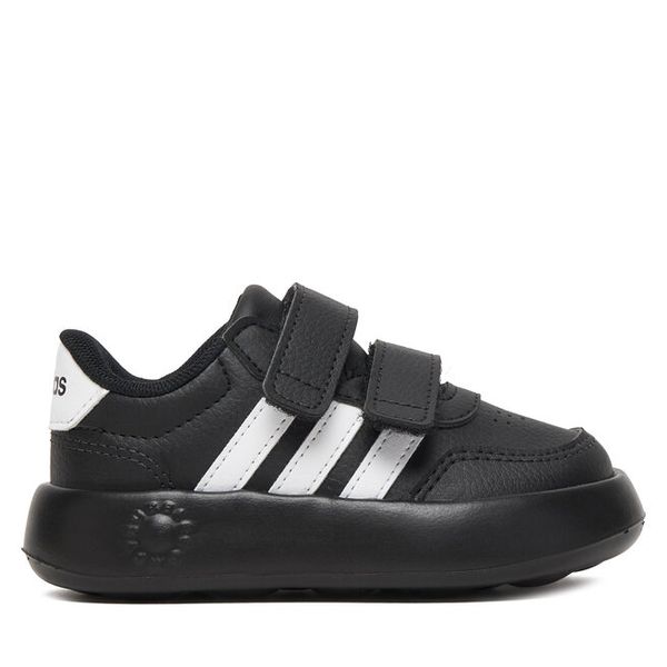 Sneakersy adidas. Czarne trampki i tenisówki chłopięce Adidas, bez wzorów, bez zapięcia. Za 149.99 zł.