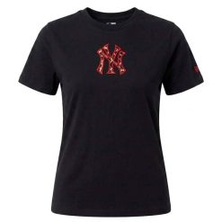 T-Shirt New Era Wmns Mlb Infill Tee Neyyan Damskie. Czarne t-shirty damskie New Era, l, bez wzorów, z bawełny, klasyczne, bez kołnierzyka. Za 237.99 zł.