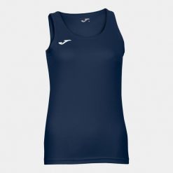 Koszulka fitness dla dziewczyn Joma Diana bez rękawów. Niebieskie t-shirty i topy dla dziewczynek Joma, bez wzorów, z meshu, bez ramiączek. Za 48.99 zł.