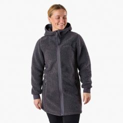 Bluza polarowa turystyka damska Swedemount Lofoten Pile Coat wodoodporna. Szare bluzy damskie SWEDEMOUNT, bez wzorów, z polaru, bez kaptura, narciarskie. Za 297.00 zł.