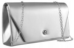Elegancka kopertówka Rovicky R-XS006 srebrna. Szare kopertówki damskie ROVICKY, bez wzorów, z materiału, eleganckie, bez dodatków. Za 36.00 zł.