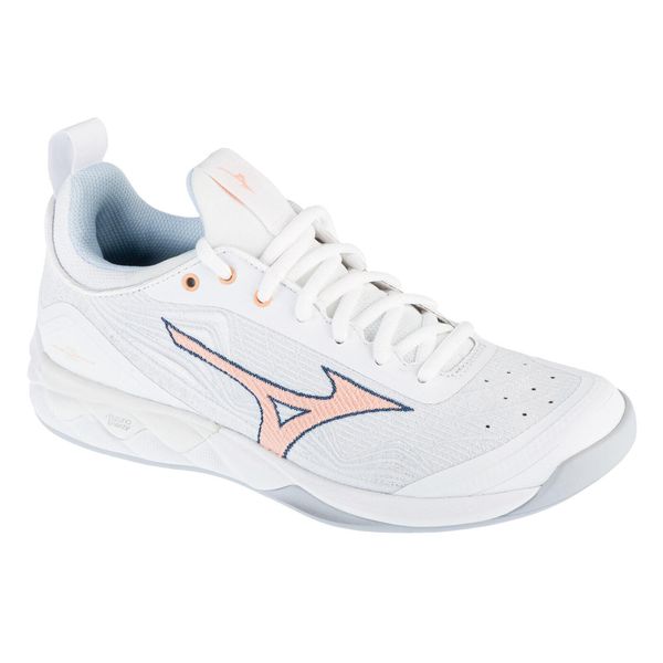 Buty siatkarskie damskie Mizuno Wave Luminous 2. Białe obuwie sportowe damskie Mizuno, bez wzorów, z materiału, do siatkówki, mizuno wave. W wyprzedaży za 455.70 zł.