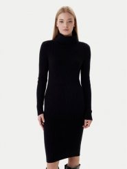 ONLY Sukienka dzianinowa Nellie 15363533 Czarny Regular Fit. Czarne sukienki damskie Only, xs, bez wzorów, z dzianiny, bez kołnierzyka, bez ramiączek. Za 169.99 zł.