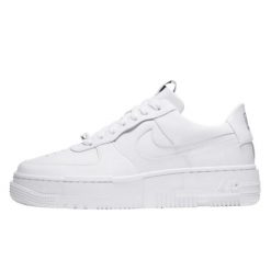 Buty do chodzenia dla dorosłych Air Force 1 Low Pixel White. Białe obuwie sportowe damskie Nike, bez wzorów, z materiału, trekkingowe, Nike Air Force. Za 1,826.90 zł.