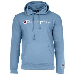 Bluza męska Champion Hooded. Niebieskie bluzy męskie Champion, m, bez wzorów, bez kaptura. Za 228.00 zł.