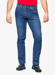 Spodnie wspinaczkowe męskie Ocun Typhoon Jeans. Niebieskie spodnie materiałowe męskie Ocun, m, bez wzorów, z bawełny, eleganckie. Za 373.99 zł.