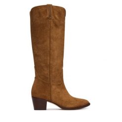 Kozaki LAUREN RALPH LAUREN. Brązowe kozaki damskie Lauren Ralph Lauren, bez obcasa, na słupku. Za 1,499.00 zł.