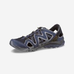 Sandały turystyczne męskie Merrell Tetrex Crest Wrap. Niebieskie sandały męskie Merrell, z materiału, bez zapięcia. Za 279.99 zł.