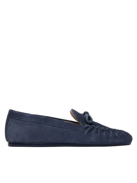 Stuart Weitzman Mokasyny Britt Bow SM414 Granatowy. Niebieskie mokasyny damskie Stuart Weitzman, ze skóry. Za 1,889.00 zł.