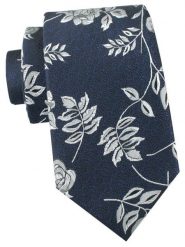 Krawat Męski - Angelo di Monti - Granat w Duże Kwiaty. Niebieskie krawaty i muchy Angelo di Monti, bez wzorów, z tkaniny, eleganckie. Za 45.00 zł.