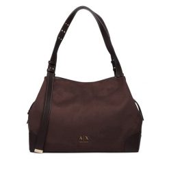 Torebka Armani Exchange. Brązowe torebki do ręki damskie Armani Exchange, bez wzorów, klasyczne, bez dodatków. Za 779.99 zł.