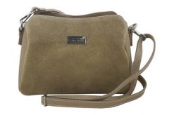 Listonoszka skórzana BARBERINI'S beżowa 931-2. Brązowe torebki shopper damskie Barberinis, bez wzorów, ze skóry, duże, zamszowe, bez dodatków. Za 249.99 zł.