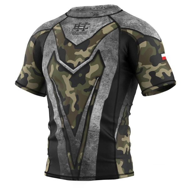 Koszulka Męska Rashguard MMA na Siłownię EXTREME HOBBY MILITARY. Brązowe koszulki sportowe męskie EXTREME HOBBY, m, bez wzorów, z bawełny, bez kołnierzyka, bez ramiączek, do biegania. Za 199.00 zł.