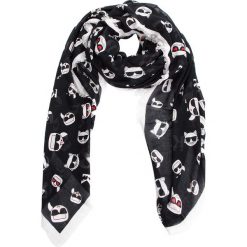 Chusta KARL LAGERFELD - 86KW3304 Black. Czarne szaliki i chusty damskie KARL LAGERFELD, z kaszmiru. Za 429.00 zł.