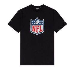 T-Shirt NFL Logo New Era Noir. Czarne t-shirty męskie New Era, l, bez wzorów, z bawełny, eleganckie, bez kołnierzyka. Za 126.50 zł.