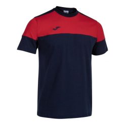 Jersey Joma Crew V. Niebieskie koszulki sportowe męskie Joma, bez wzorów, z bawełny, bez kołnierzyka, bez ramiączek, do piłki nożnej. Za 140.00 zł.