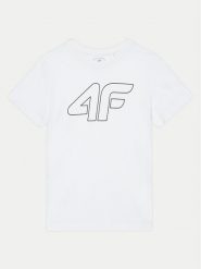 4F T-Shirt 4FJWMM00TTSHM1627 Biały Regular Fit. Białe t-shirty dla chłopców 4f, bez wzorów, z bawełny, bez ramiączek. Za 49.99 zł.