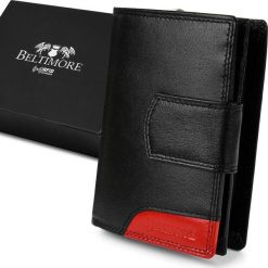 Beltimore Damski skórzany portfel duży pionowy RFiD czarny BELTIMORE 039. Czarne portfele damskie Beltimore, bez wzorów. Za 76.99 zł.